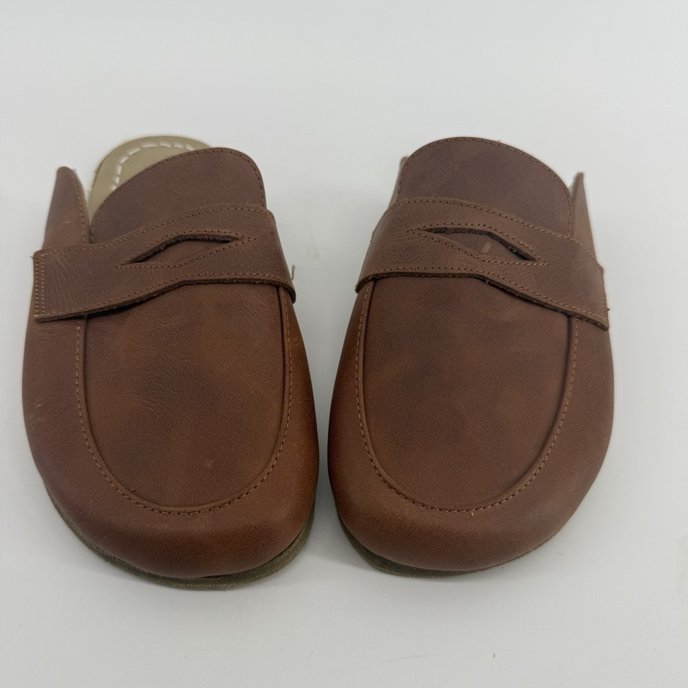Earthing Harmony Barefoot Mules Womens 39 US8-8.5 Leather Grounding Penny Loafer